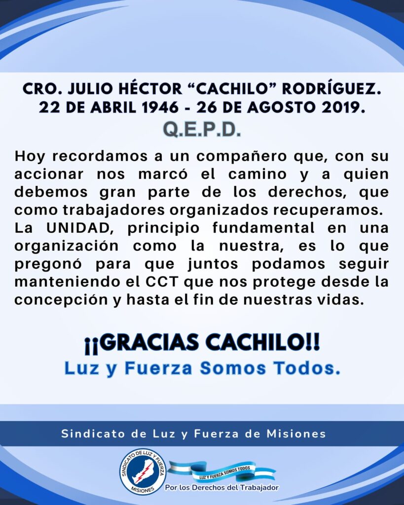 ¡GRACIAS CACHILO!